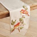 Pier 1 Imports Traditional Embroidered Bird 72" Table Runner