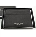 Michael Kors ANDY Credit Card Case Wallet Men's Black Leather $48 NEW
