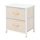 AZL1 Life Concept Storage Dresser Furniture Organizer Unit with 2 Drawers for Bedroom, Hallway, Entryway and Closets, Ivory