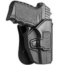 OWB Holster Compatible with SCCY 9mm CPX1 CPX2, Level II Retention Outside Waistband Open Carry for SCCY CPX-1 CPX-2, Gun Holster for Men/Women | Paddle 360 Degrees Adjustable