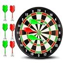 FunBlast Magnetic Dartboard Board Game Set with 6 Darts, 33 Cm Round Magnet Dart Board Game for Kids and Adults, Target Shooting Game, Indoor and Outdoor Magnetic Score Dartboard Kit (Multicolor)