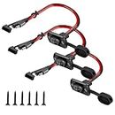 3PCS SAE Connector, SAE Quick Connector Harness, 1FT 12AWG SAE Adapter Male Plug to Female Socket Cable, Waterproof SAE Extension Cord for Solar Panel Generator Battery Charger Battery Tender Cable