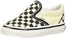 Vans Boy's Walking Baby Shoes, Black/White Checkerboard/White, 4 Toddler