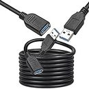 Storite 3 Meter USB 3.0 Male to Female Extension Cable High Speed 5GBps Extension Cable Data Transfer for Keyboard, Mouse, Flash Drive, Hard Drive, Printer and More - Black