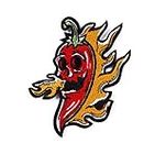 Chili Flame Patch Embroidered Patch Iron on Sew on Patches for Clothing Bags Iron On Patches for Clothing Stickers Badges Thermoadhesive Patches On Clothes DIY Rock Fire Element Badges