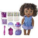 Baby Alive Magical Mixer Baby Doll Blueberry Blast with Blender Accessories, Drinks, Wets, Eats, Black Hair Toy for Children Aged 3 and Up