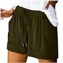 Super Discount Deals Under 10 Cute Athletic Shorts Jean Shorts for Women Trendy Green Shorts Women Lighting Sales Deals Today Prime Shorts for Plus Size Women