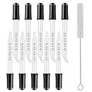THJOPOKEEL 15pcs Dropper 10 Straight Tip + 5 Bent Tip Measured Dropper 1ml Glass Pipette for Lab, Perfume, Essential Oil Calibrated glass stain dropper suitable for essential oil cosmetic