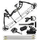 CXP Compound Bow and Arrow for Adults and Teens – Hunting Bow - Fully Adjustable for Men, Women, and Youth 30-70 LBS, 23.5-30.5” - 320 FPS Speed – 5-Pin Sight and Quiver - Right