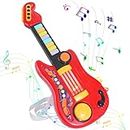 Toddlers Guitar, Kids Guitar and Toddler Piano 2 in 1 Guitar for Toddlers 3-5 with Strap Toy Guitar for Kids Musical Instruments Toys Toddler Guitar for a 3 4 5 Year Old Boys Girls Gifts