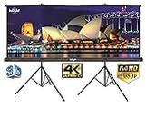 Inlight 8 Ft. x 6 Ft. Two Tripod Projector Screen, with Full HD 1080 P, UHD-3D-4K Technology, 120 Inch Dia., 4:3 Ratio(White)