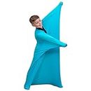 Special Supplies Blue Sensory Body Sock Full-Body Wrap to Relieve Stress, Stretchy, Breathable Cozy Sensory Sack for Boys, Girls, Safe, Comfortable, Calming Relief Cocoon (Small 40"x27")
