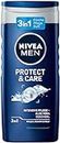 NIVEA MEN Gel de ducha Protect and Care 3 en 1, 250 ml