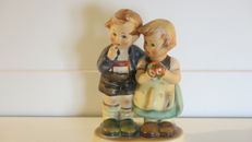 Vintage Hummel Goebel “We Congratulate” Figurine Boy & Girl With Flowers 1952 