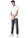 Octave Men's Regular Fit Jeans | Cotton Fabric | Casual Wear | Full Length | Solid Pattern | Grey Color | 36 | OJR-8905-21-SMOKE_36
