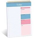 To Do List Notepad - Daily Planner Notepad Undated 52 Sheets Tear Off, 6.5" x 9.8" Checklist Productivity Organizer with Hourly Schedule for Tasks