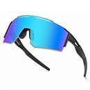Polarized Cycling Sunglasses Double Wide Polarized Mirrored for Running Golf Fishing Hiking Baseball Running Glasses for Cycling Men Women (KD-C4)