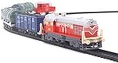 KE Hub Big Train Engine Models with Railway Tracks for Kids, Train Set for Kids 3+, 4+, 5+ Year | Made in India Toys | Color May Vary (Big Cargo Train)