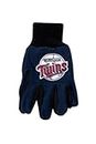 MLB Minnesota Twins Two-Tone Gloves, Blue/Black