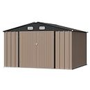 Homall Outdoor Storage Shed, 8 x 10 FT Metal Garden Sheds & Outdoor Storage House with Single Lockable Door for Backyard Garden Patio Lawn