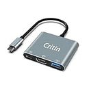 USB C to HDMI Adapter, 3-in-1 HDMI to USBC Digital AV Multiport Adapter, USB Type C Converter to 4K HDMI, USB 3.0, 100W PD for MacBook Pro Air iPad Chromebook XPS Acer HP Dell Surface Samsung