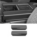Carbon fiber Central Storage Box Decor Cover For Toyota Tundra 2022 2023