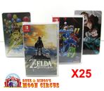 25x NINTENDO SWITCH PLASTIC & STEELBOOK GAMES - CLEAR PROTECTIVE BOX PROTECTOR 