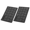 X AUTOHAUX 2pcs Car Floor Mat Foot Heel Plate Cover Carpet Pedal PC PVC Black