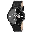 jainx Black Leather Strap Analog Wrist Watch for Men - JM328
