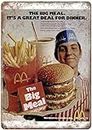 McDonald's Bic Mac Meal Plaque murale rétro en métal pour bureau, café, club, bar
