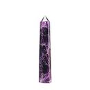 Dream Amethyst Natural Healing Crystal Tower 5.9"-6.3" 6 Faceted Single Point Chakra Crystal Stone Meditation Home Decor Collection Gift