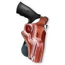Premium Leather OWB Paddle Holster with Thumb Break Fits, Smith Wesson N-Frame Model 629/29 Classic Full Underlug Barrel 44 Magnum 5''BBL, Right Hand Draw Brown Color #1261#