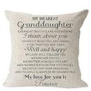 My Dearest Granddaughter My Love for You is Forever Cotton Linen Square Throw Waist Pillow Case Decorative Cushion Cover Pillowcase Sofa 18"x 18"