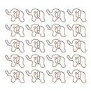 20Pcs Cute Elephant Shaped Paper Clips,Rose Gold Journal Paper Clips Metal Bookmark Clips Office Supplies with Storage Box for Document Organizing