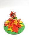 Annalee Fall Mouse Lost In Leaves Thanksgiving Doll Small Tabletop Decoration 