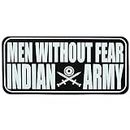 FameUs Paper Indian Army Wall Window Door Car Sticker, 7.7 x 3.6 Inches, White Red
