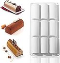 Skytail Cake Molds for Baking Shapes - 9 Cavities Log Mold Swiss Roll Pan Chocolate Mold Silicone loaf tin for Baking 3D Cylinder Baking Mould for Candy Pastry Dessert DIY Soap Silicone Mini bread Pan