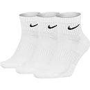 Nike Cushion Quarter Socks, Pack of 3 - White - Medium
