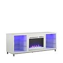 Ameriwood Home Lumina Fireplace TV Stand for TVs up to 70", White