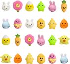 24 PCS Easter Mochi Squishy Toys Stress Relief Squishies for Kids Boys Girls Tod