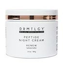 DRMTLGY Peptide Night Cream Face Moisturizer. Fragrance Free and Oil Free Hydrating Facial Moisturizer for All Skin Types.