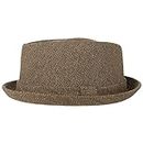 Lipodo Diamond Crown Herringbone Wool Hat Women/Men -, Brown-beige, 7-7 1/8