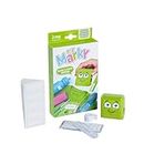 DIY MARKY - Anpassbarer Stempel für Kinder | Für Kleidung und Kinderartikel | Enthält Tinte für bis zu 1000 Drucke | Komplettes Set mit Etiketten und Thermo-Klebeband | (Grün)