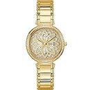GUESS Lily Collection 3 Hand Womens Analog Beige Dial Coloured Quartz Watch, Round Dial with 36 mm Case Width - GW0528L2