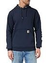 Carhartt Men's Midweight Sleeve Logo Hooded Sweatshirt (Regular and Big & Tall Sizes),New Navy,Small