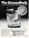 Vintage advertising print ad antacid Alka-Seltzer Plus Gesundheit Simmer Drink 