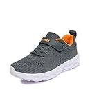 DREAM PAIRS Boys KD18001K Lightweight Breathable Running Athletic Sneakers Shoes Grey Orange, Size 9 M US Toddler