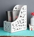 The Urban Store Decorative Handcrafted Magazine Wooden Holder for Home and Office