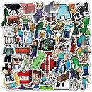 Titu Ki Baatein Minecraft Stickers Decals 50 Pack Video Game Theme Funny Stickers for Minecraft Lovers Best Gift