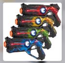 Set of 4 Infrared Laser Tag Blasters for Kids & Adults w/ 4 Settings New OpenBox